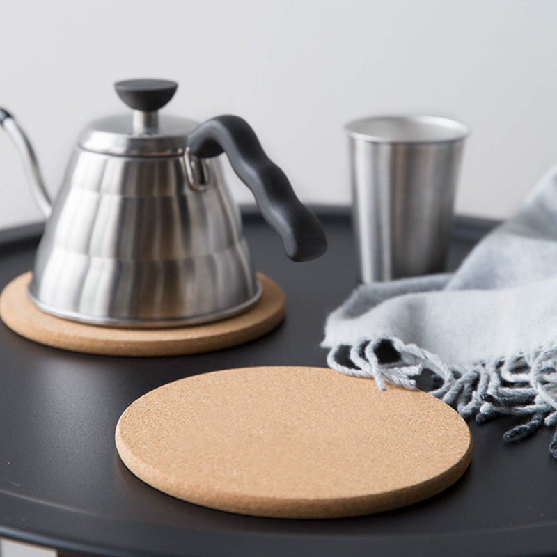 CRCHOM Cork Trivet 4 Pack Round Cork Hot Pads for Pots and Pans 8" x 0.4" High Density Thick Hot Pads Heat Resistant Trivets Mat for Countertop & Table - Image 4